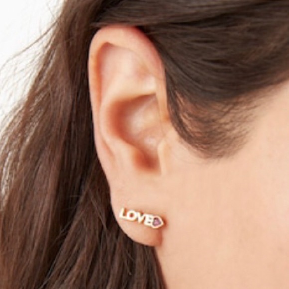 LOVE ❤️ Kate Spade Stud Earrings Love You ❤️, Mom Love Mini Studs Cute Jewelry - Picture 5 of 5